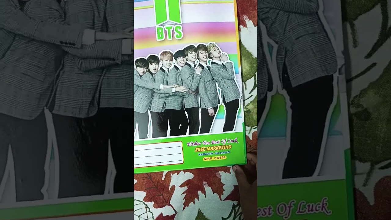 my new BTS exam pad for army's 💜pls subscribe to my channel 😃