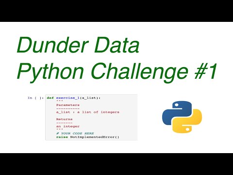 Dunder Data Python Challenge 1