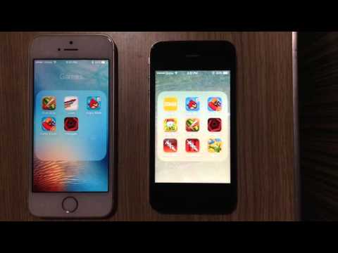 iPhone 4 on iOS 7.1.2 vs. iPhone 5s on iOS 9.3.1