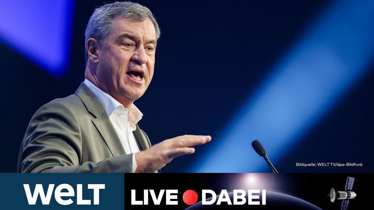 CSU‑PARTEITAG: Gejagt von der AfD ‒ So will Söder gegen radikale Rechte zurückschlagen | LIVESTREAM