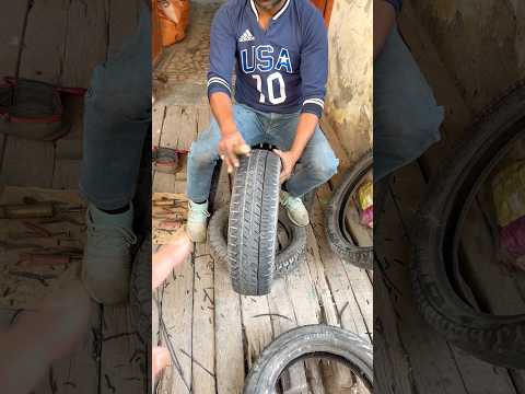 मात्र 150 में पुराना टायर नया कर दिया 👌#shorts #trending #skills