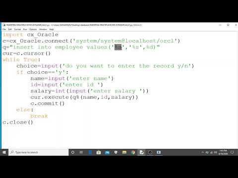 Dynamic Way To Insert Multiple Rows In Database Table Using Python
