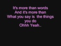 Westlife-More Than Words Lyrics 