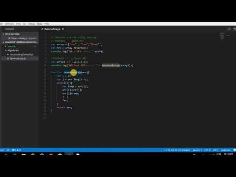 Algorithms 1 Reverse A Array Without Using Api