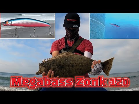 Lure Review Megabass Zonk 120 Surf fishing lures / underwater footage