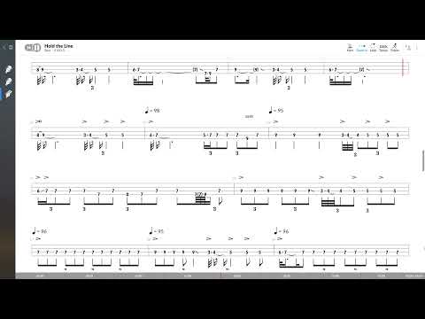 Toto - Hold The Line (BASS TAB PLAY ALONG)