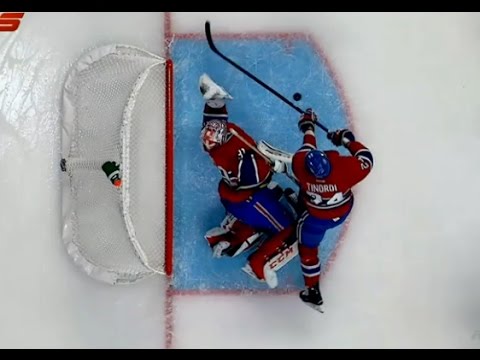 Jarred Tinordi Saves a Goal with his Stick vs Ottawa (10/4/14)