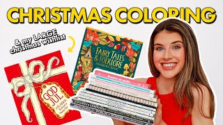 Every CHRISTMAS PAGE in MY COLORING BOOK COLLECTION (+ My Christmas Wishlist)