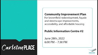 Community Improvement Plan - Public Information Centre #2