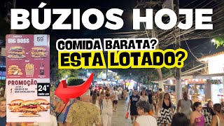 RUA DAS PEDRAS A NOITE COMIDA BARATA COM PREÇOS | BÚZIOS HOJE 18/01/2025