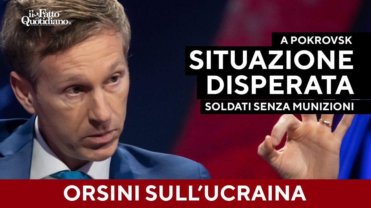 Orsini: "A Pokrovsk situazione disperata. I soldati stanno finendo munizioni e acqua"