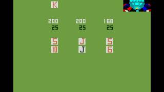 Atari 2600 Game:  Blackjack (1977 Atari)