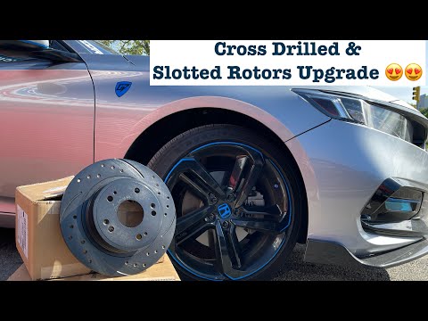 2018-2020 Honda Accord Performance Crossed Drilled & Slotted Rotors by Brake Performance