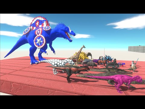 Escape from CAPTAIN AMERICA SPINOSAURUS - Escape from Monster - Animal Revolt Battle Simulator