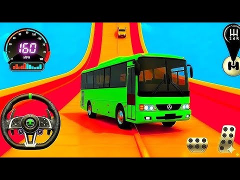 Mega Ramp  Impossible  Bus Driving  - Crazy Bus Stunt Simulator  Android Gameplay