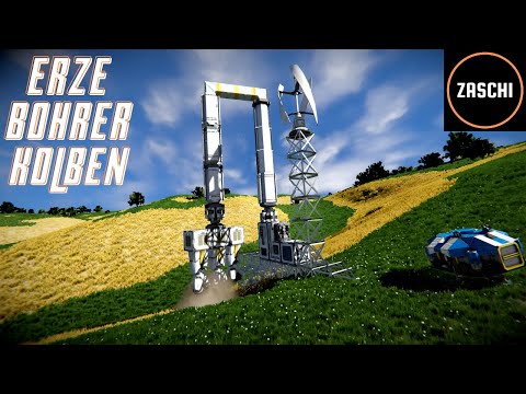 Space Engineers Tutorial #3 - Ores, Drilling Rig & Piston - German