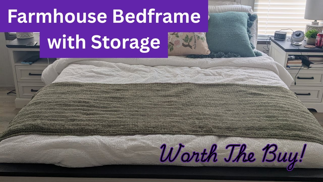ACCOHOHO Farmhouse Bed Frame With Storage?! 🛏️ Honest Review #ad