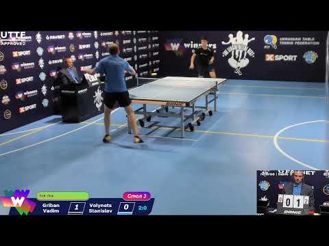 Griban Vadim - Volynets Stanislav League of Best Table Tennis 3 12:30 03.10.2020
