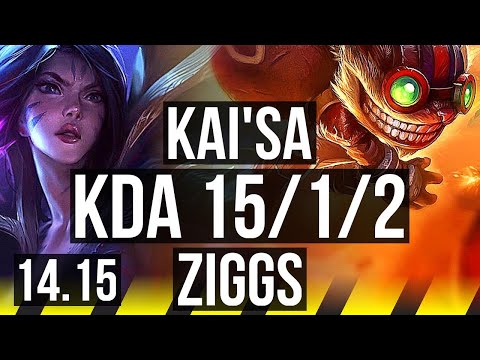 KAI'SA & Pyke vs ZIGGS & Maokai (ADC) | 15/1/2, Rank 6 Kai'Sa, Legendary | JP Challenger | 14.15