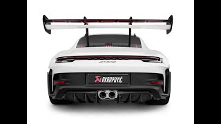 Video: Akrapovic Evolution Race Line Titan Sportauspuff inkl. Krümmer und Sport-Kats Porsche 911 992 GT3 RS