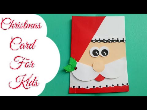 DIY Santa christmas cards/Making Christmas card|Simple & easy card for Christmas/Cute card Video