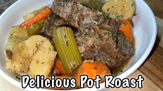 How To Make Pot Roast with/Carrots & Potatoes in Dutch Oven