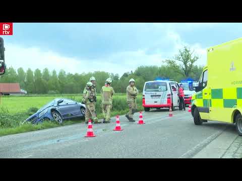 Wagen belandt in gracht in Hulshout: bestuurster gekneld achter stuur