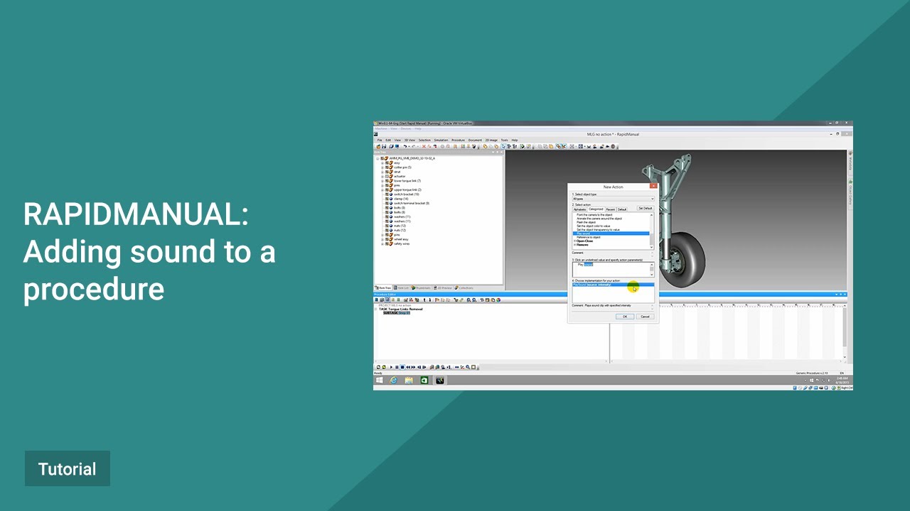 RapidManual Tutorial. How to add sound to a procedure.