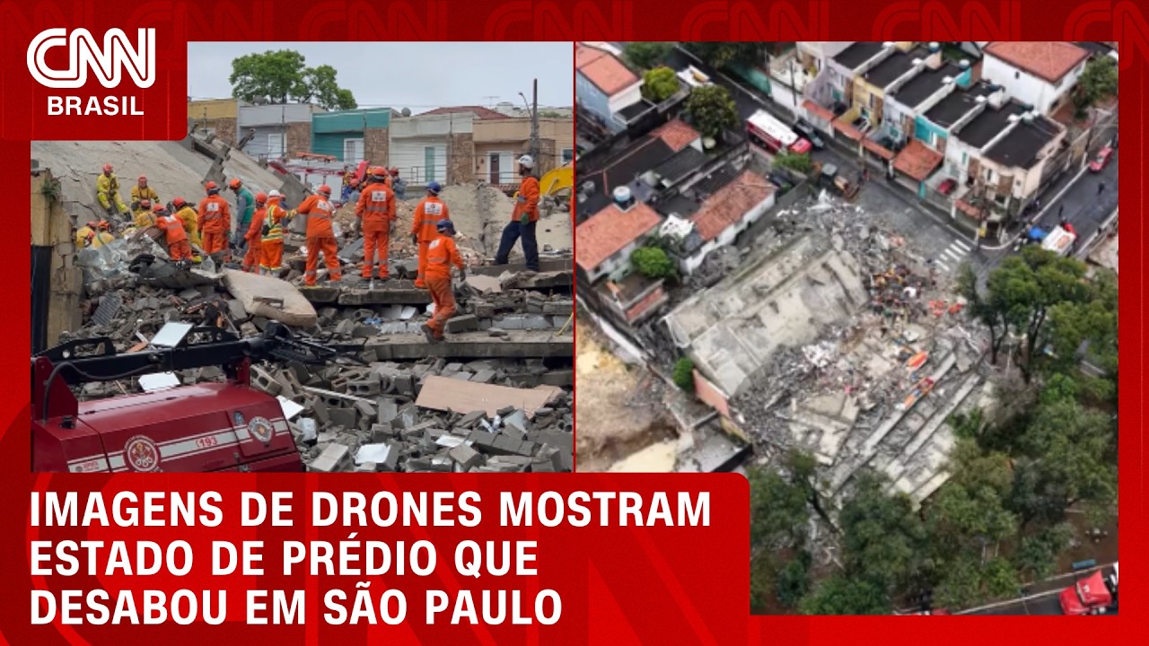 VEJA: Drone mostra estado de prédio que desabou na zona Leste de São Paulo | CNN BRASIL