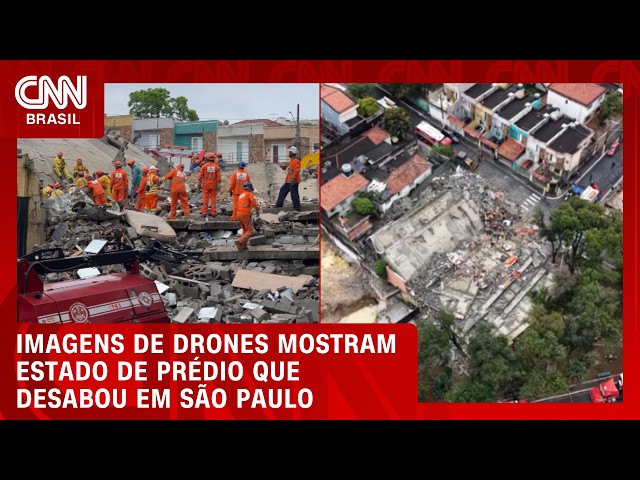 VEJA: Drone mostra estado de prédio que desabou na zona Leste de São Paulo | CNN BRASIL