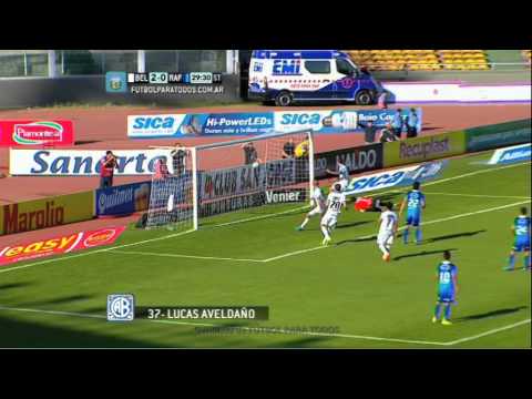 Gol de Aveldaño. Belgrano 3 - Rafaela 0. Fecha 5. Torneo Primera División 2014. Fútbol Para Todos