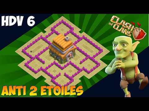 HDV 6 anti 2 étoiles 2021 AVEC LIEN | GUERRE DE CLANS ! | Clash of clans