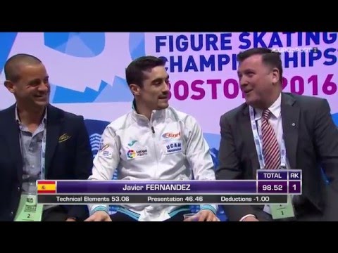 World Championships 2016.  SP. Javier Fernandez