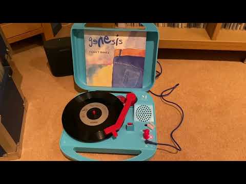 Genesis - I Can’t Dance 7” record, music public kingdom portable record player