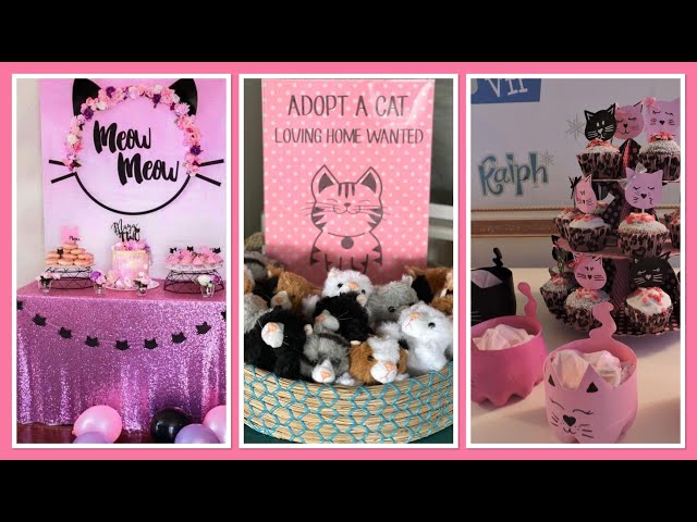 Vídeo relacionado con KQDRAVINE Decoración Cumpleaños Gatos con Gato con Raspador para Tartas, Decoración Fiesta Cumpleaños Gato, para Fiesta de Bienvenida al Bebé con Temática de Gatitos y Fiesta
