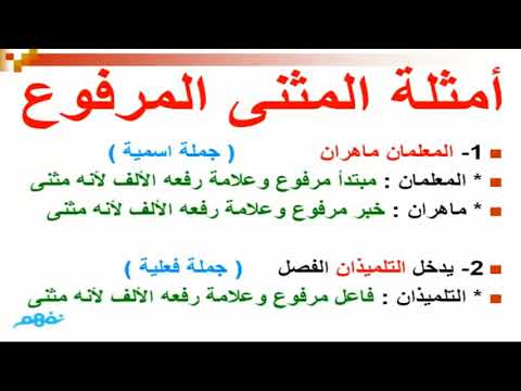 إعراب المثنى - لغة عربية - للصف الخامس الابتدائي - نفهم