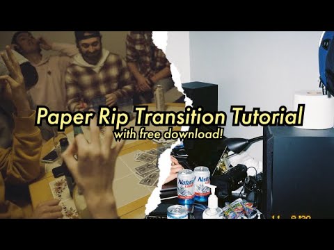 Paper Rip transition Premiere Pro tutorial + free textures!