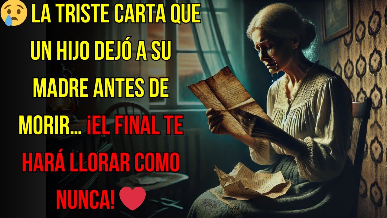 😢 MIRA LA TRISTE CARTA que un hijo dejó a su madre ANTES de MORIR… ¡El final te HARÁ LLORAR MUCHO!❤️