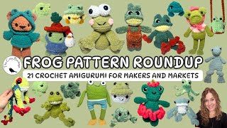 Frog Pattern Roundup for Makers and Markets |  21 Crochet Amigurumi for Makers and Markets