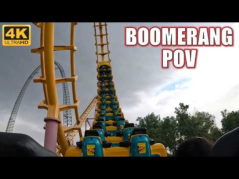 Back row point of view footage of Boomerang