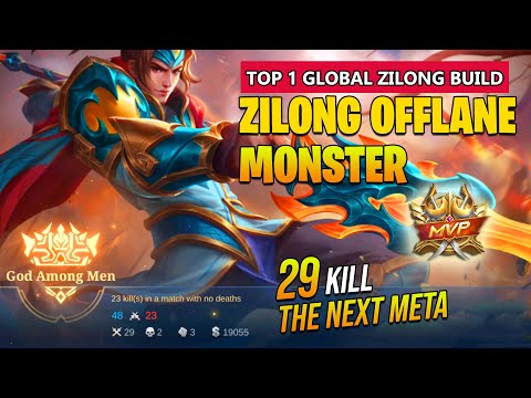 29 Kills! The Next META Zilong Offlane Monster | Build Top 1 Global Zilong 2022 | Season 26 ~ MLBB