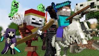 ♫ &quot;MONSTER CREW&quot; - MINECRAFT PARODY &quot;SHAPE OF YOU&quot; ♫ - ANIMATED MINECRAFT MUSIC VIDEO (2017) ♫
