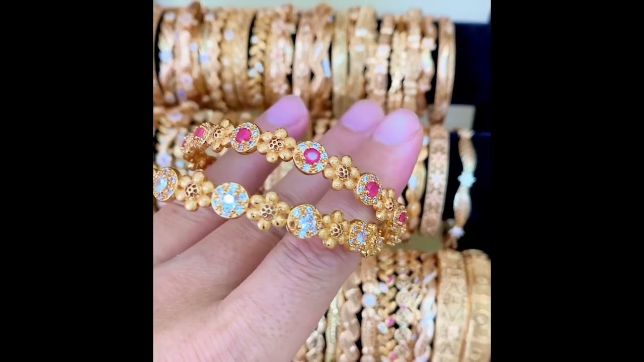 Bangles with zircon