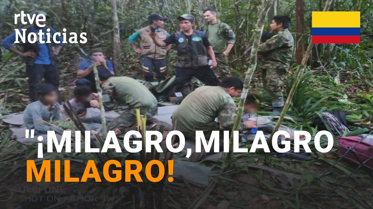 COLOMBIA: Hallan CON VIDA a los 4 NIÑOS PERDIDOS en la SELVA tras un ACCIDENTE AÉREO | RTVE