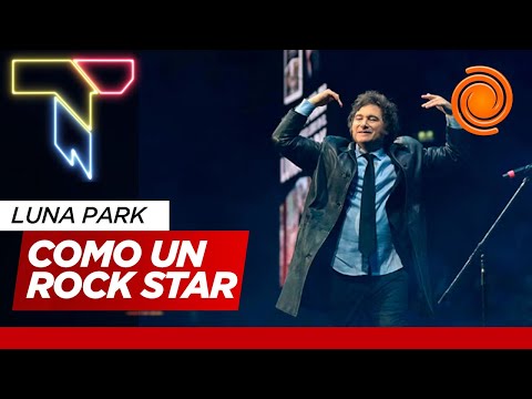 Así comenzó Milei su show en el Luna Park: cantando "Panic Show" de la Renga y arengando al público
