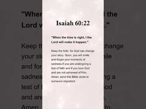 Isaiah 60:22 – The Power of God's Perfect Timing & His Promises