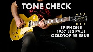 Video thumbnail for TONE CHECK: Epiphone Inspired By Gibson Custom 1957 Les Paul Goldtop Demo by Cream City Music