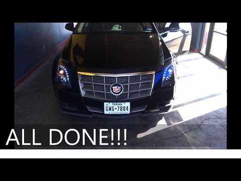 Cadillac CTS 08-13 Headlight Replacement/Repair NO BUMPER REMOVED