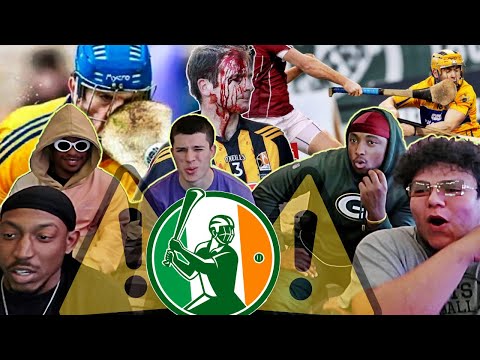 AMERICAN FOOTBALL PLAYERS REACT TO IRISH HURLING FIGHTS (Toughest Sport On Earth)