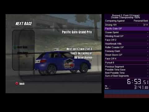 Burnout 2 Double Championship 100% Speedrun - 3:50:00 (3:18:19 IGT)